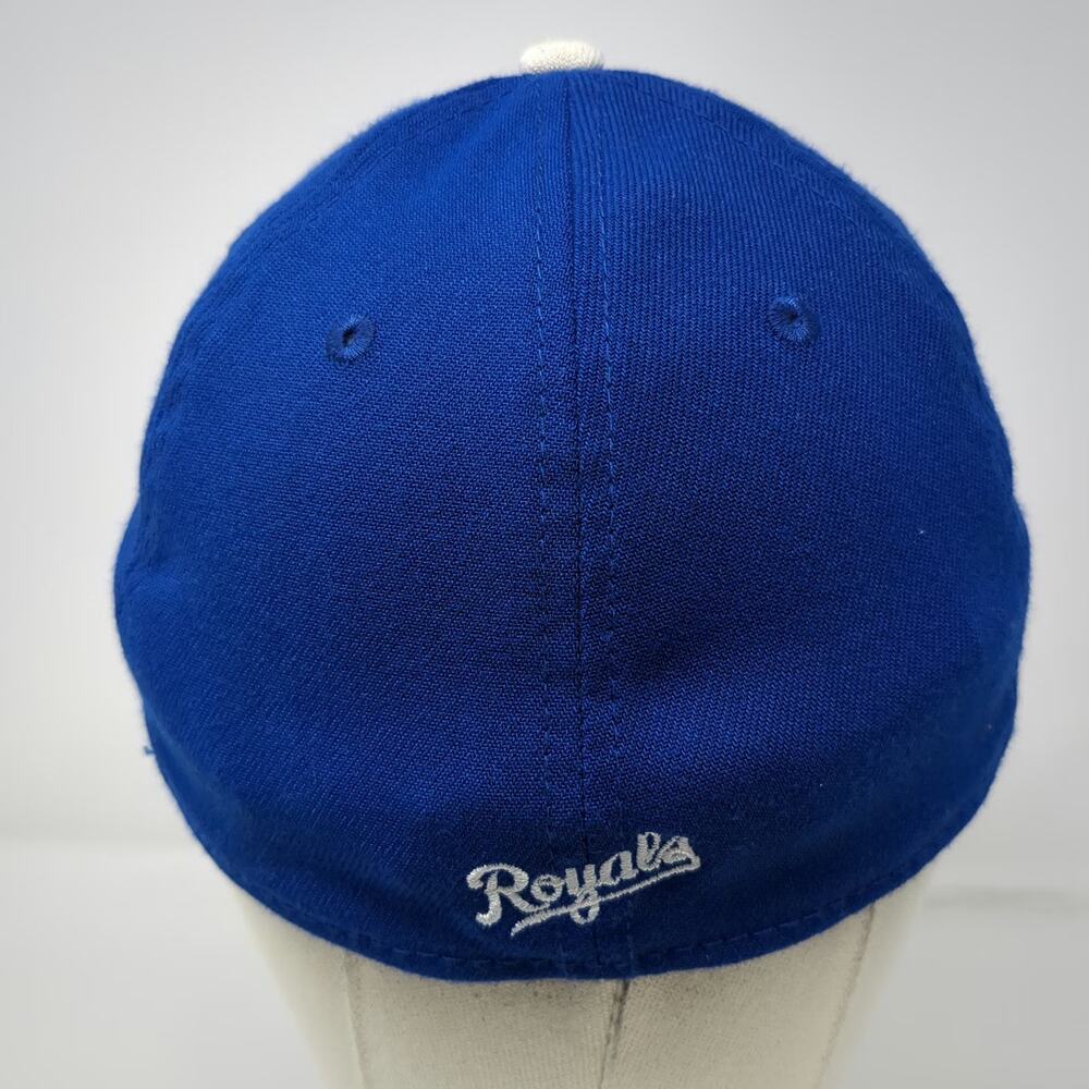 New Era MLB Kansas City Royals Baseball Cap Blue L 39THIRTY Stretch Fit Logo Hat - Picture 7 of 11